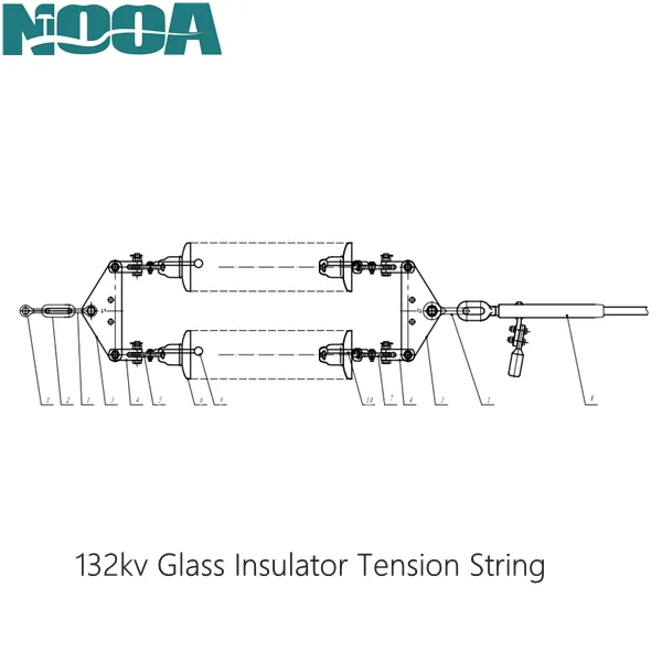 132kv Glass Insulators Tension String Transmission Hardware Fitting
