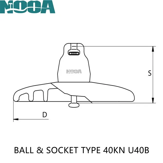 U40B glass suspension insulator,ball and socket glass insulator,toughened glass insulator,U40B power line insulator