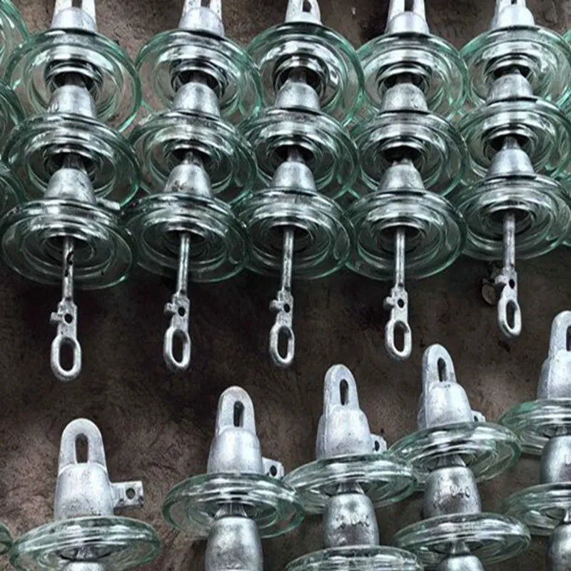 Glass Double Tension Insulator String Types Of Insulators In Transmission Lines