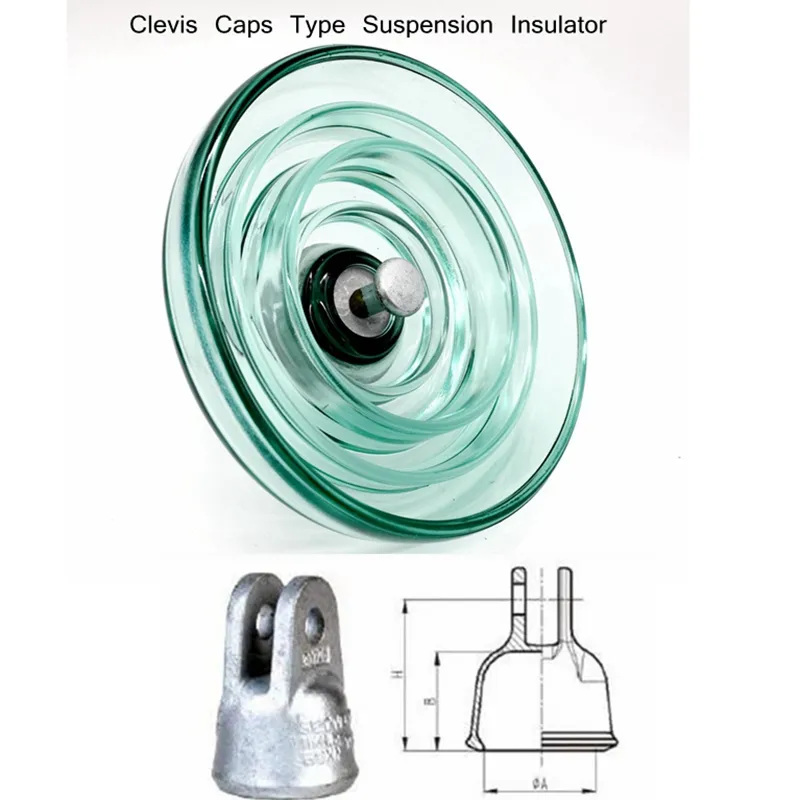 Clevis Cap 40KN 70KN Glass Electric Insulators