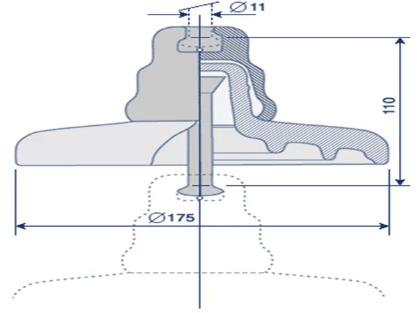 U40 glass insulator,40KN Suspension Glass Insulator