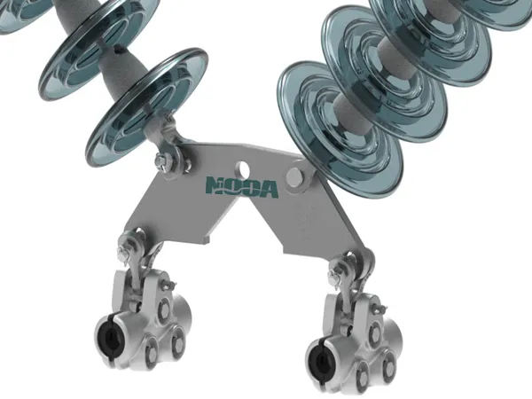 V-suspension insulator string,glass insulator V-string,UHV V-string hardware