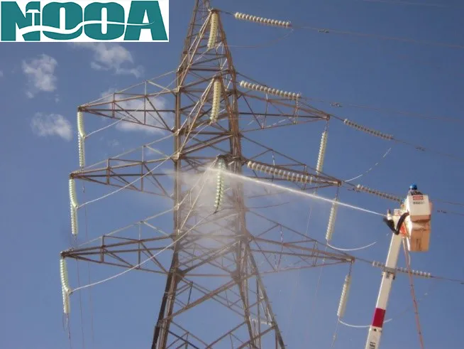 insulator washing,high voltage insulator washing,live line insulator washing,glass insulators