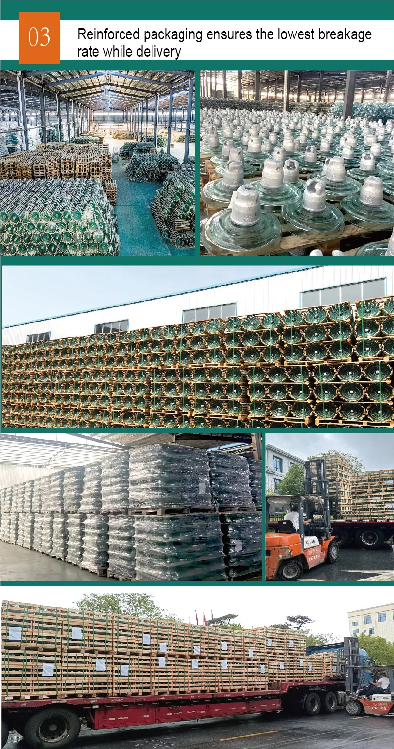 70kn U70b PS-70E Disc Suspension Glass Insulators