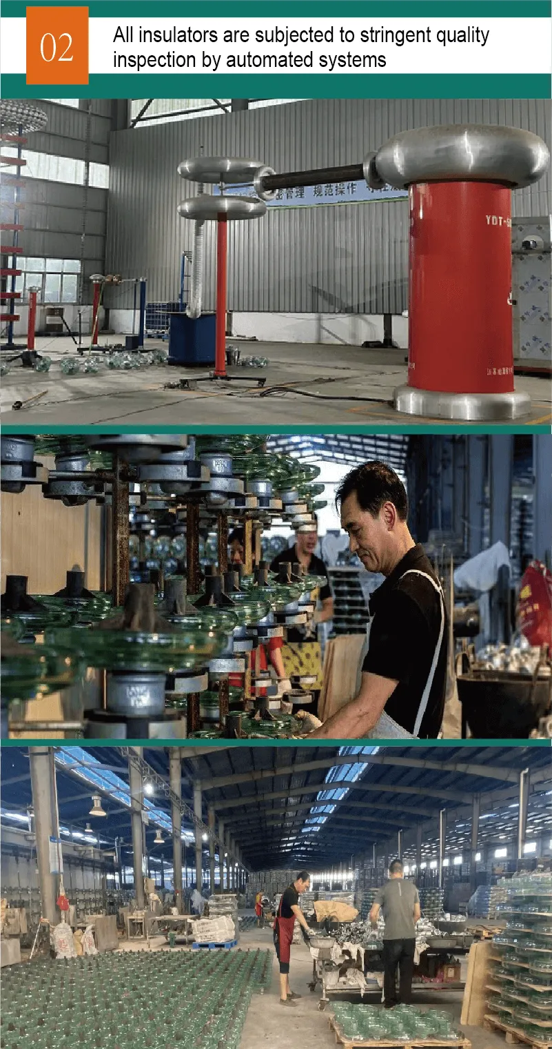 Tension glass insulators U120b