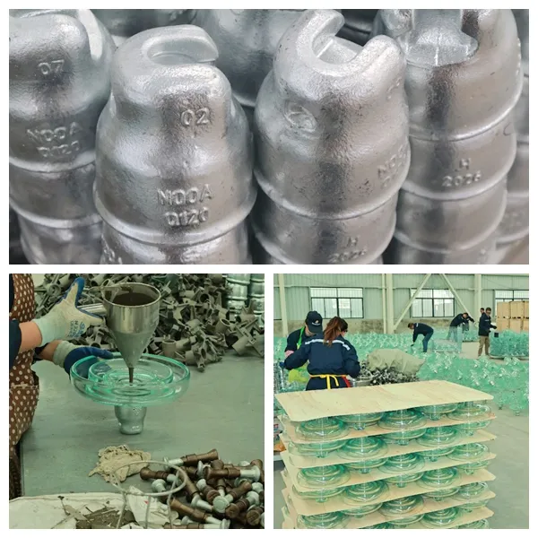 glass insulator cap and pin fittings